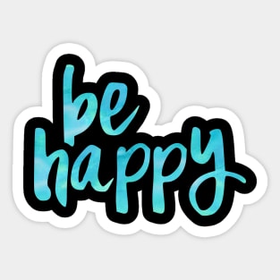 Be Happy Blue 3 Sticker